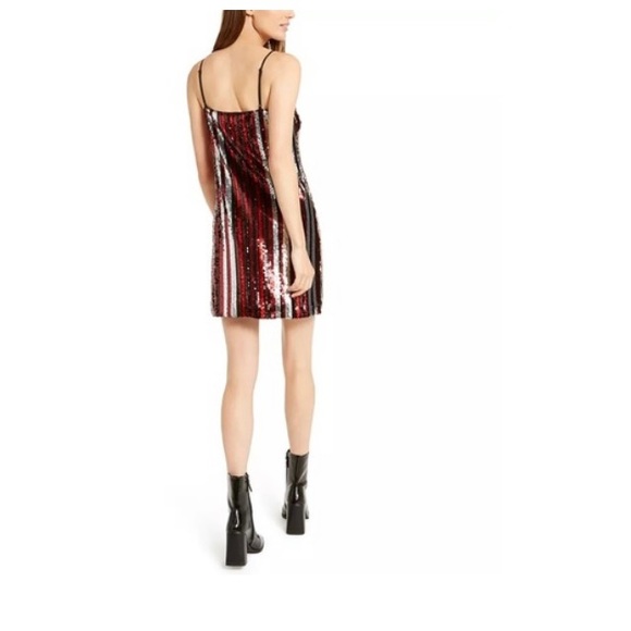 Bar III Sequin Stripe Mini Dress - Picture 3 of 15